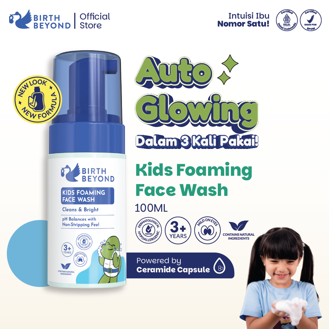 [BUY 1 GET 1] Birth Beyond - Kids Foaming Face Wash 100ml | Sabun Muka Anak Kulit Sensitif | Dengan Ceramide Capsules dan Niacinamide | No SLS/SLES, Paraben, Alcohol | Membersihkan dan Mencerahkan | Tanpa Pedih di Mata