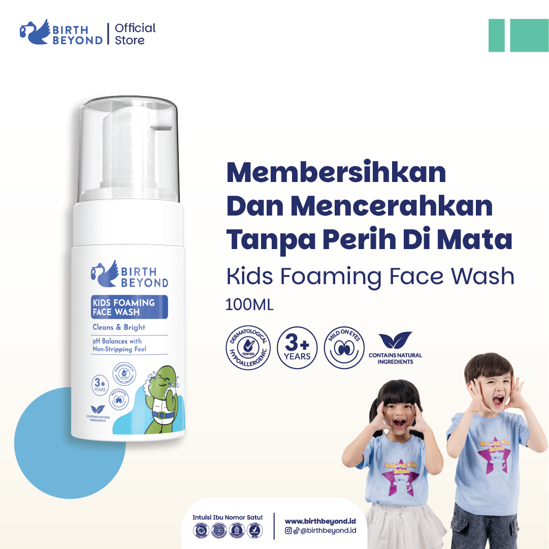 Birth Beyond - Kids Foaming Face Wash 100ml | Sabun Muka Anak Kulit Sensitif | Dengan Ceramide Capsules dan Niacinamide | No SLS/SLES, Paraben, Alcohol | Membersihkan dan Mencerahkan | Tanpa Pedih di Mata