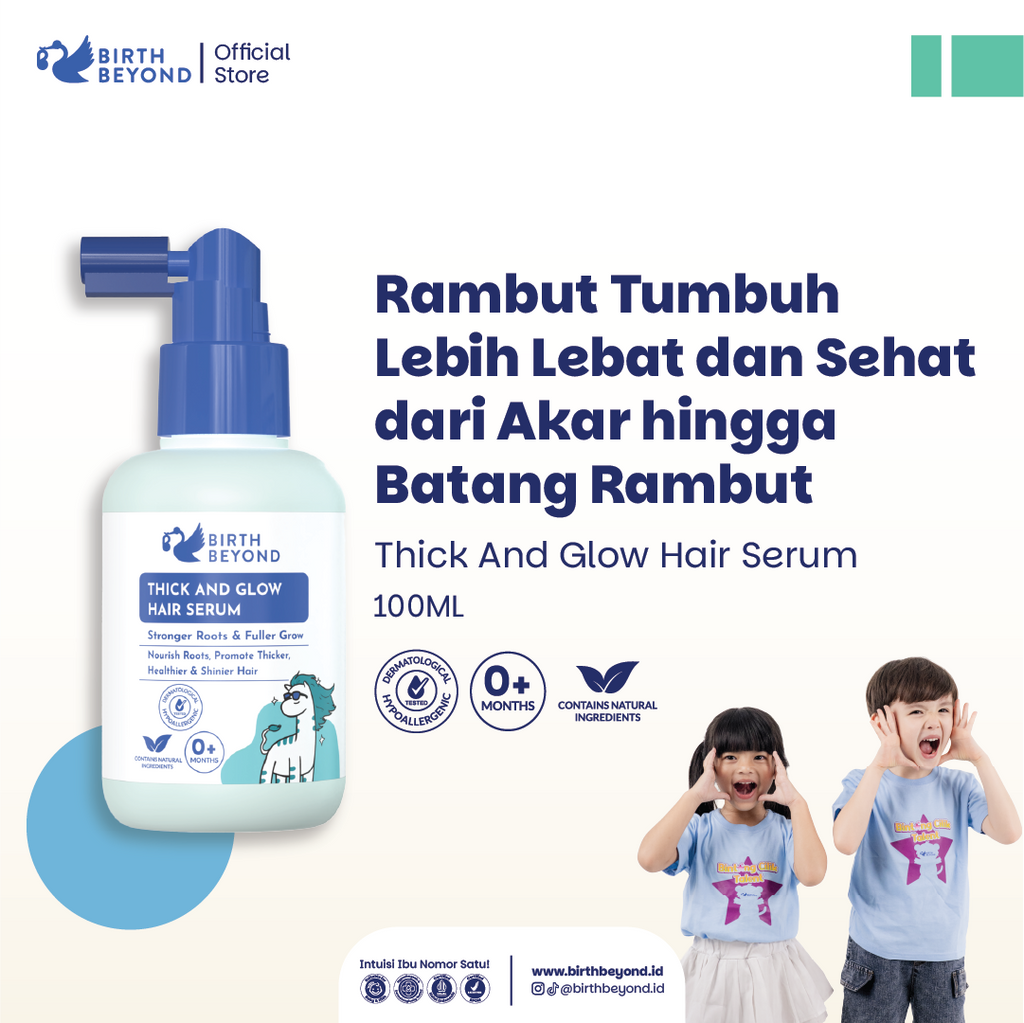 [BUY 1 GET 1] Birth Beyond Hair Serum 100ml - Serum Penumbuh Penyubur Rambut Baby Newborn Anak - Meratakan Pertumbuhan Rambut dengan Panax Ginseng, Multivitamin, Milk Protein dan 11 Botanical Complex