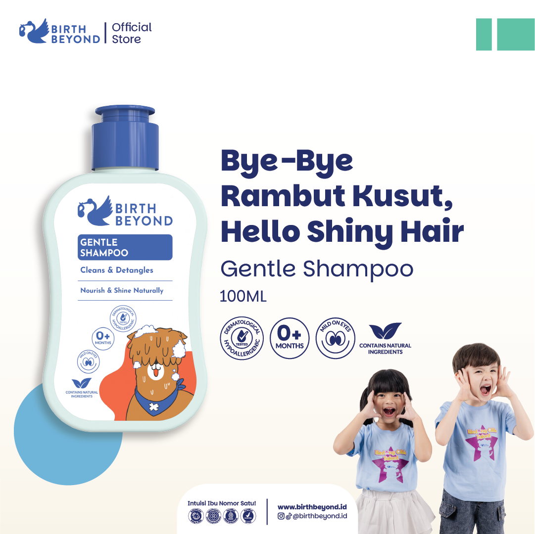 Birth Beyond - Gentle Shampoo 100ml | Shampoo Bayi Anak untuk Kulit Kepala Sensitif | Dengan Ceramide Capsules dari Korea | No SLS/SLES, Paraben, Alcohol | Membersihkan dan Menebalkan Rambut