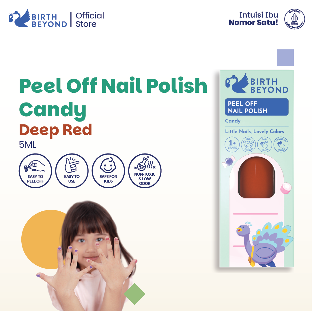 BIRTH BEYOND Kutek Anak Peel Off Nail Polish Candy Kids Water Based 5ml 1pcs