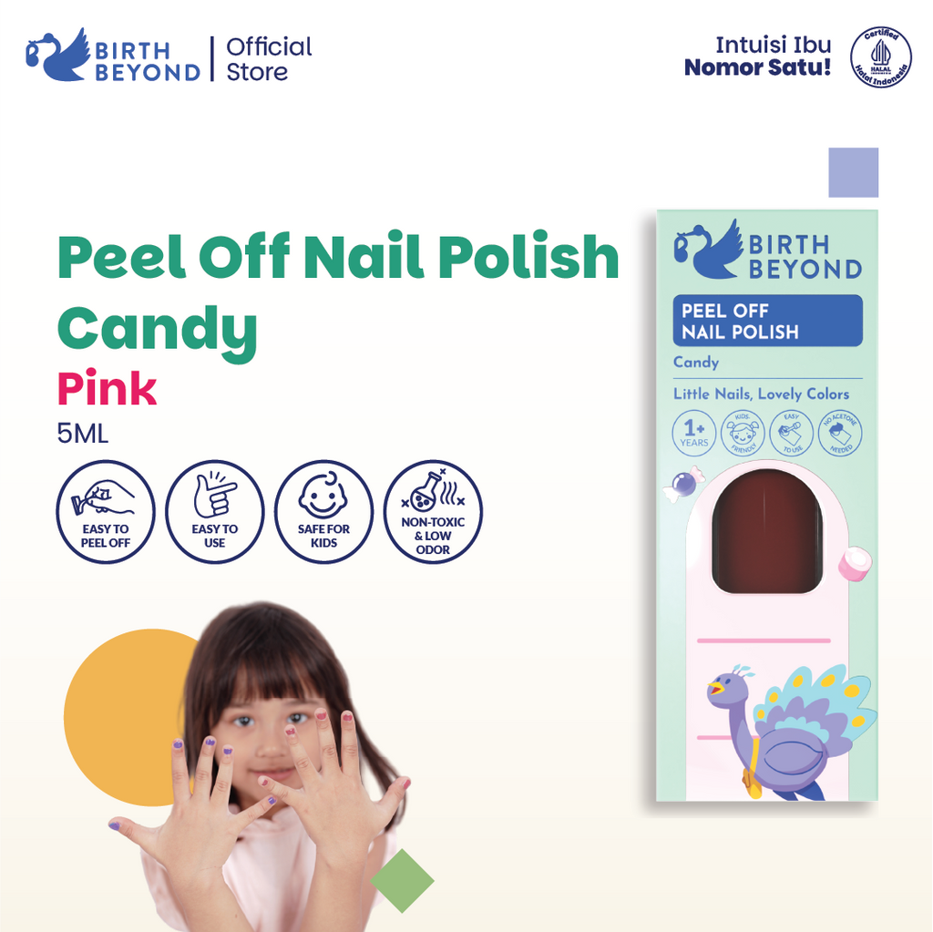 BIRTH BEYOND Kutek Anak Peel Off Nail Polish Candy Kids Water Based  5ml per pcs