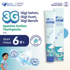 Birth Beyond Sparkle Smiles Toothpaste Freshmint Pop 50g untuk Anak 6Tahun+ Smartfluoride 1000 PPM