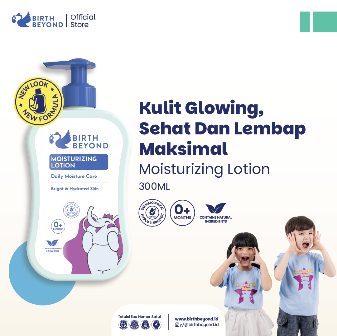 Birth Beyond Moisturizing Lotion 300ml - Pelembab Pencerah Wajah Badan Baby Newborn Anak Kulit Sensitif dengan Ceramide Capsules dari Korea | Non Toxic, Paraben, Alcohol