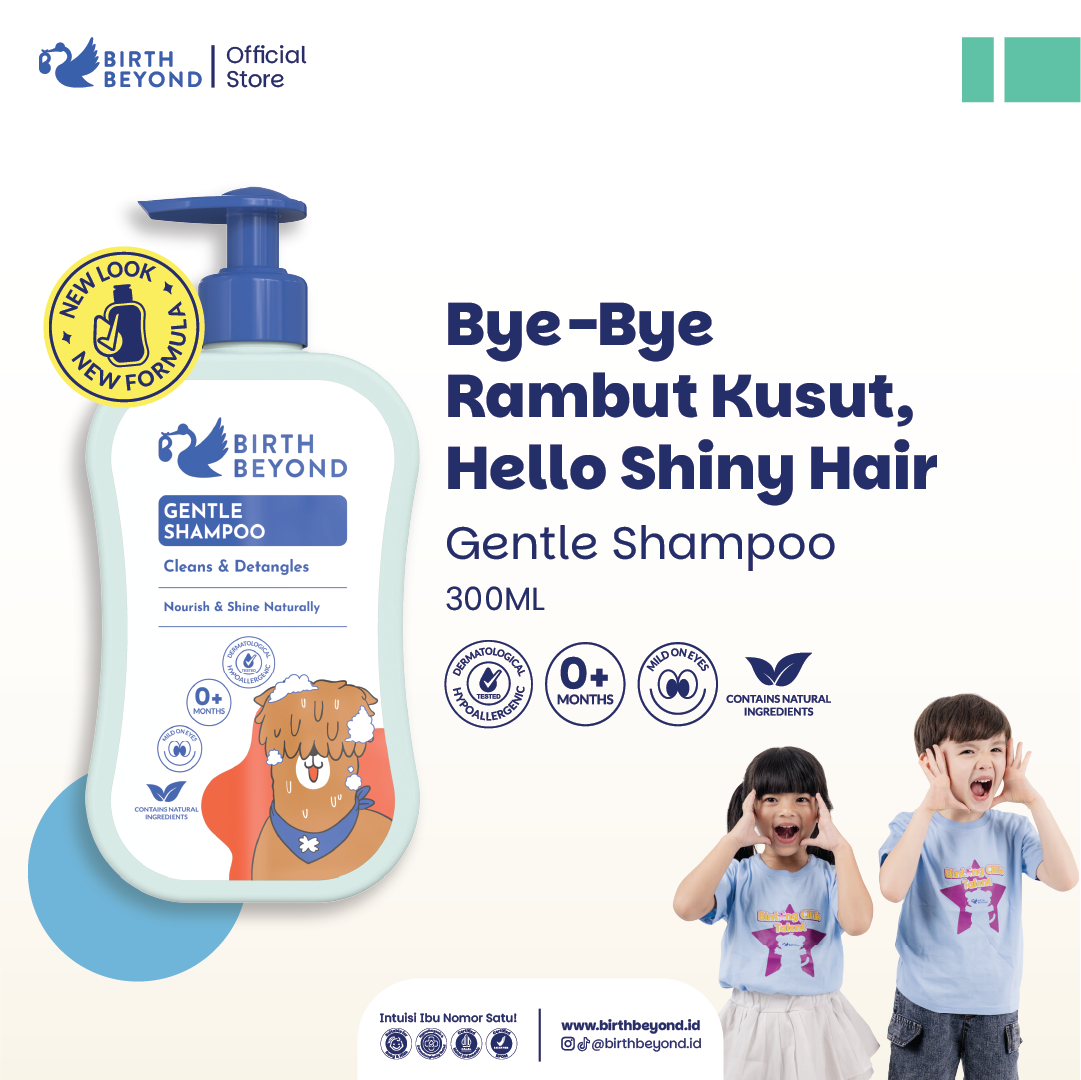 Birth Beyond Gentle Shampoo Bayi 300ml | Shampoo Bayi Anak untuk Kulit Kepala Sensitif dengan Ceramide Capsules dari Korea | Tanpa SLS/SLES, Paraben, Alcohol | Membersihkan dan Menebalkan Rambut