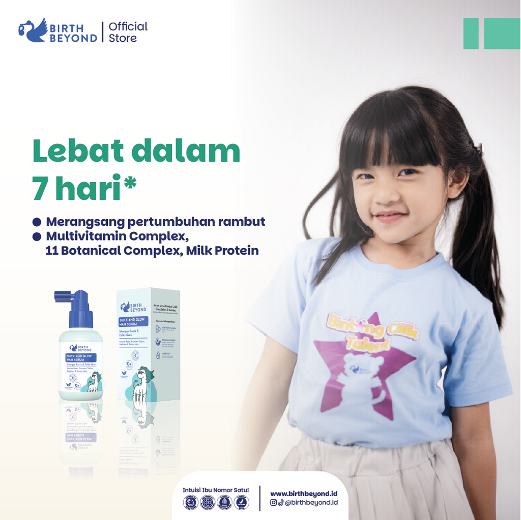 [BUY 1 GET 1] Birth Beyond Hair Serum 100ml - Serum Penumbuh Penyubur Rambut Baby Newborn Anak - Meratakan Pertumbuhan Rambut dengan Panax Ginseng, Multivitamin, Milk Protein dan 11 Botanical Complex