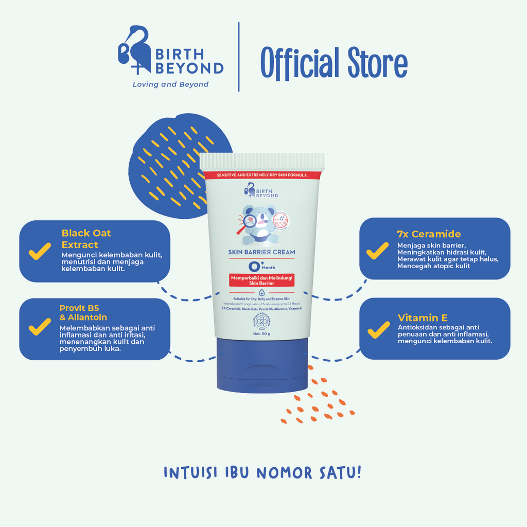 [BUY 1 GET 1] Birth Beyond - Skin Barrier Cream | Krim Anti Kemerahan, Krim Anti Eksim, Pelembab Bayi