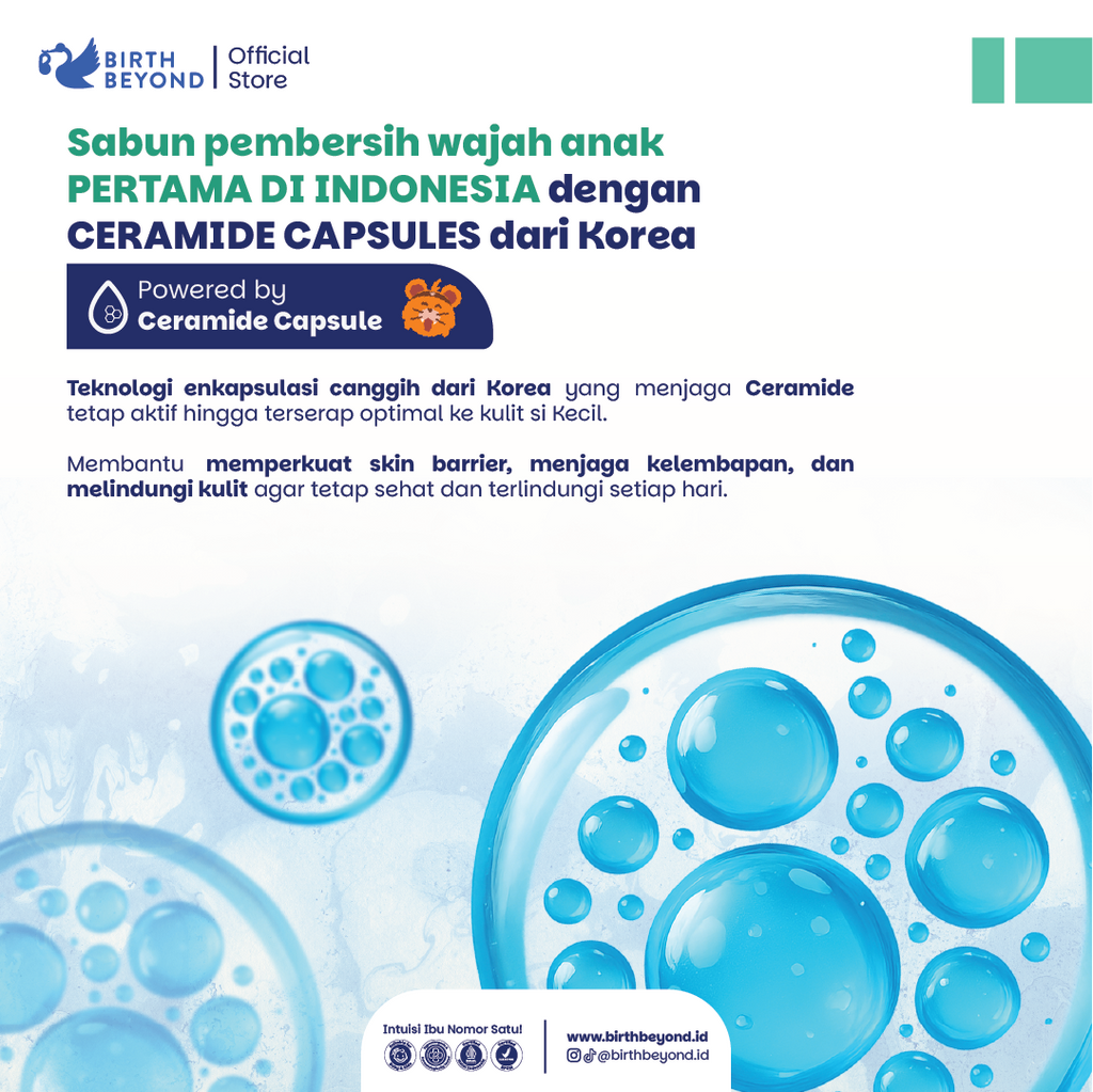 [BUY 1 GET 1] Birth Beyond - Kids Foaming Face Wash 100ml | Sabun Muka Anak Kulit Sensitif | Dengan Ceramide Capsules dan Niacinamide | No SLS/SLES, Paraben, Alcohol | Membersihkan dan Mencerahkan | Tanpa Pedih di Mata