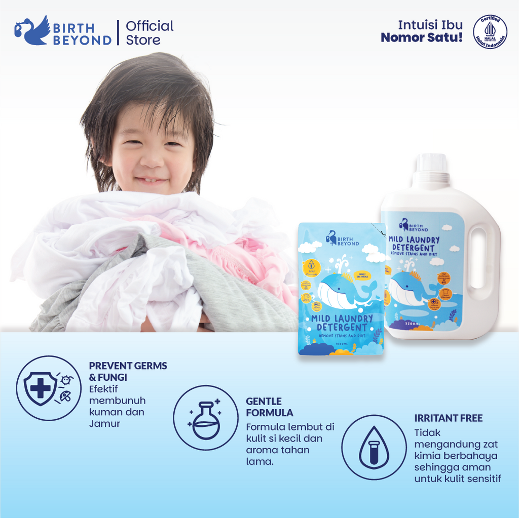 Mild Laundry Detergent - 1000ml (Pouch)