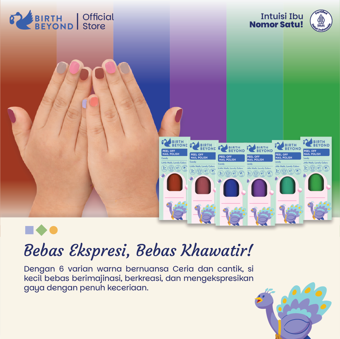 BIRTH BEYOND Kutek Anak Peel Off Nail Polish Candy Kids Water Based  5ml per pcs