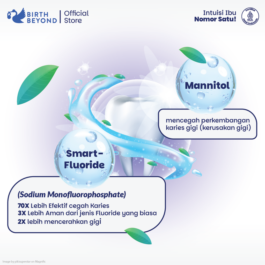 Birth Beyond Sparkle Smiles Toothpaste 50g – Pasta Gigi Anak 6M+ Smartfluoride 500 PPM