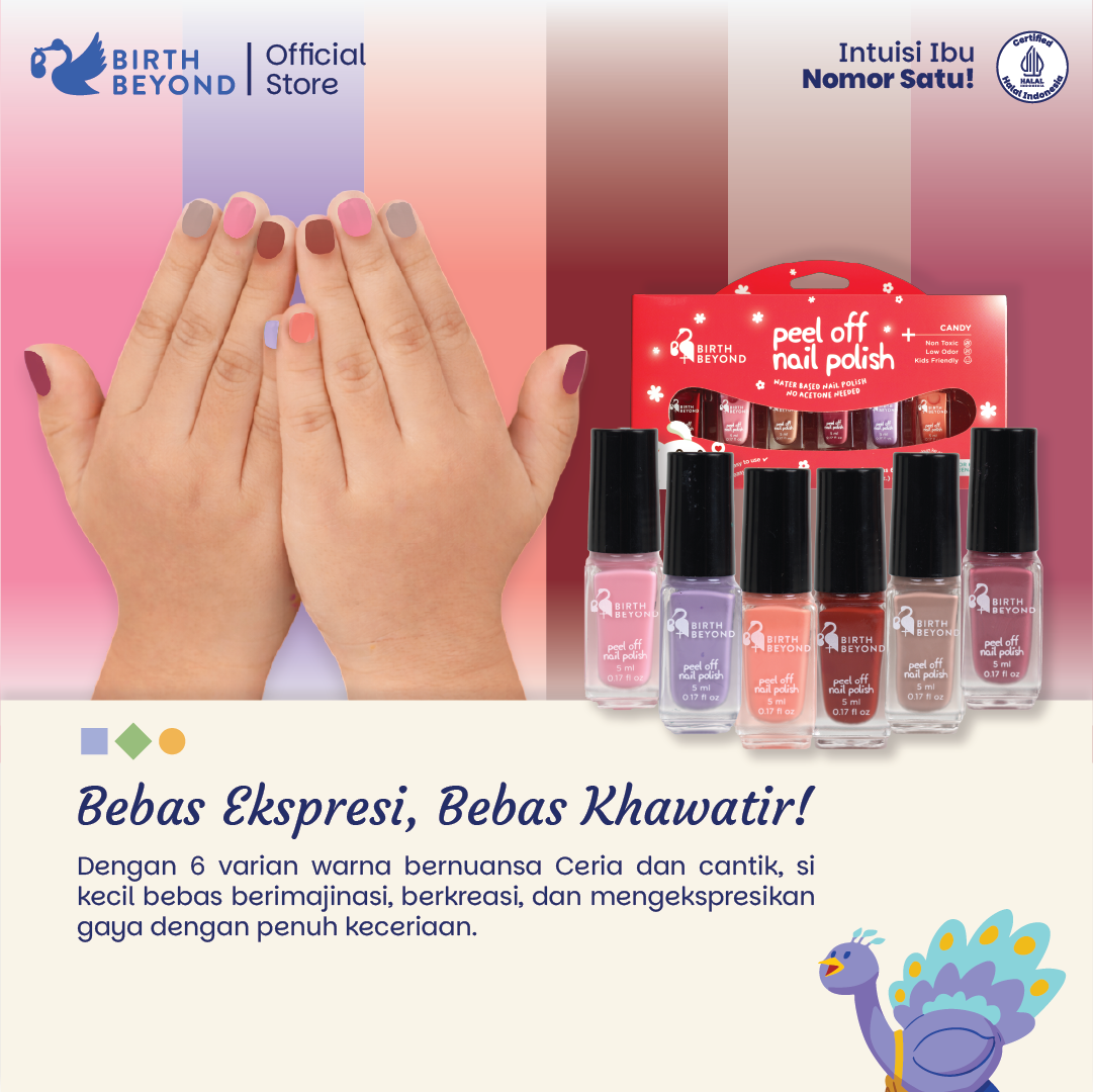 Peel Off Nail Polish Candy (dus, isi 6 botol @ 5ml)