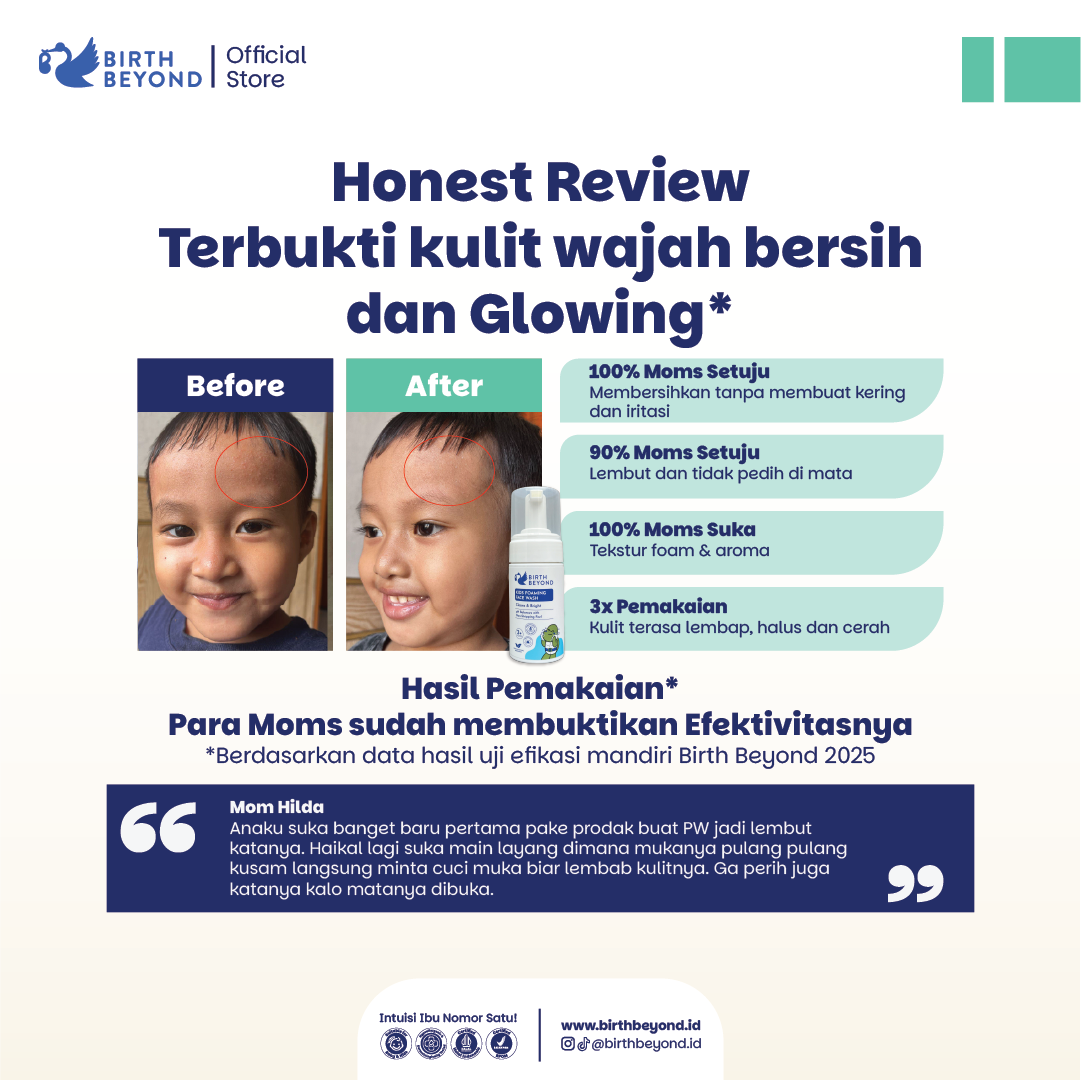 Birth Beyond - Kids Foaming Face Wash 100ml | Sabun Muka Anak Kulit Sensitif | Dengan Ceramide Capsules dan Niacinamide | No SLS/SLES, Paraben, Alcohol | Membersihkan dan Mencerahkan | Tanpa Pedih di Mata
