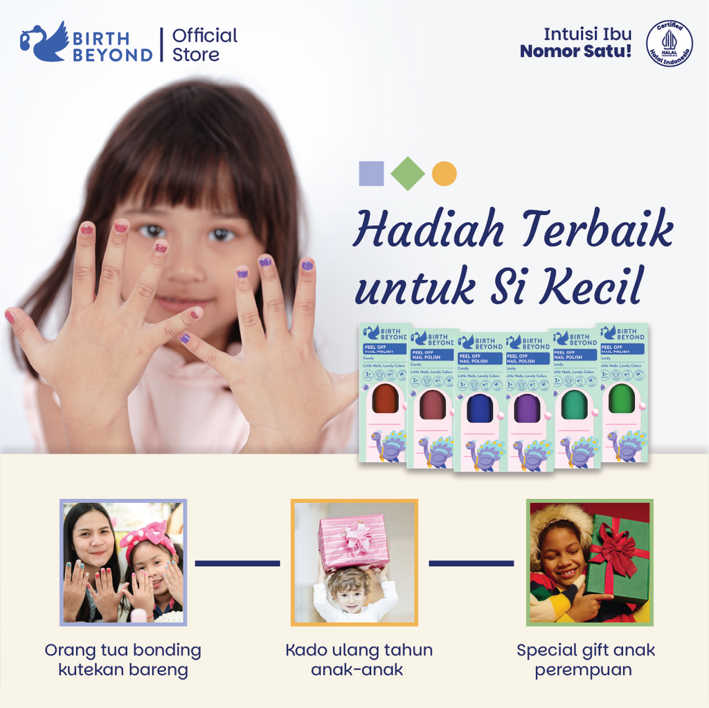 BIRTH BEYOND Kutek Anak Peel Off Nail Polish Candy Kids Water Based  5ml per pcs