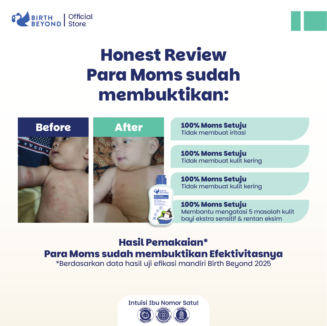 Birth Beyond Milk Cream Top To Toe Wash 100ml untuk Badan Kulit Sensitif
