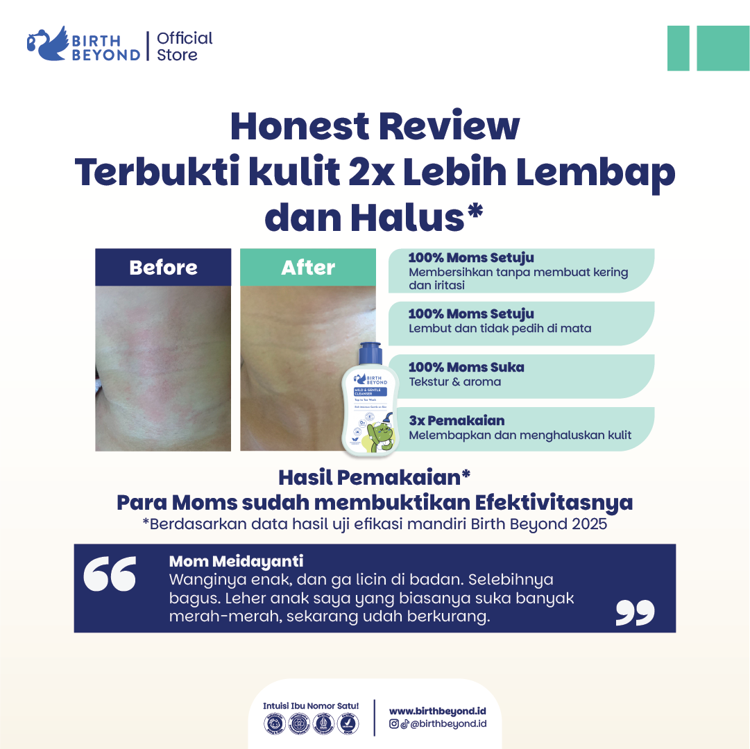 Birth Beyond - Mild Gentle Cleanser (Top To Toe Wash) 100ml | Sabun Mandi Rambut dan Badan Bayi Anak untuk Kulit Kering Sensitif | Dengan Ceramide Capsules dari Korea | Tanpa SLS/SLES, Paraben, Alcohol | Membersihkan dan Melembabkan kulit