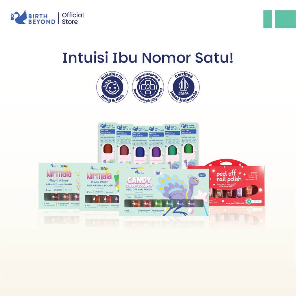 BIRTH BEYOND Kutek Anak Peel Off Nail Polish Candy Kids Water Based  5ml per pcs