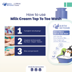 Birth Beyond Milk Cream Top To Toe Wash 100ml untuk Badan Kulit Sensitif