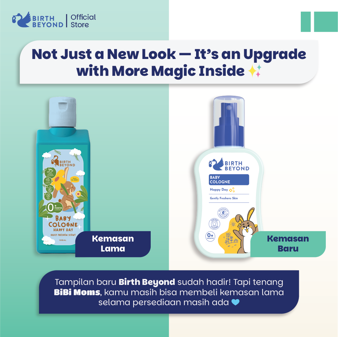 Birth Beyond Cologne Happy Day 100ml - Cologne Parfume Bayi Anak dengan Penthanol B5, Chamomile Extract, 0% Alcohol, Non Toxic Formula, Non Paraben