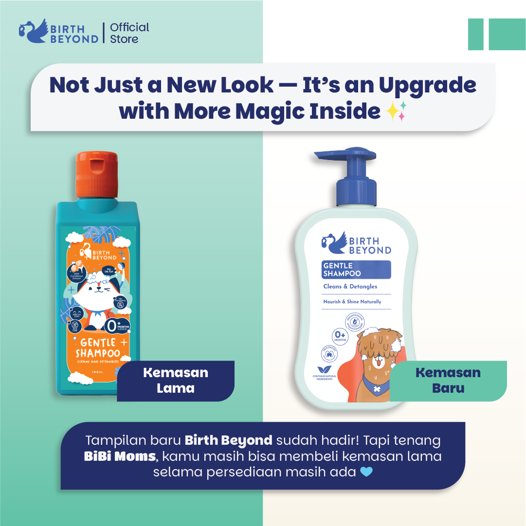 Birth Beyond Gentle Shampoo Bayi 300ml | Shampoo Bayi Anak untuk Kulit Kepala Sensitif dengan Ceramide Capsules dari Korea | Tanpa SLS/SLES, Paraben, Alcohol | Membersihkan dan Menebalkan Rambut