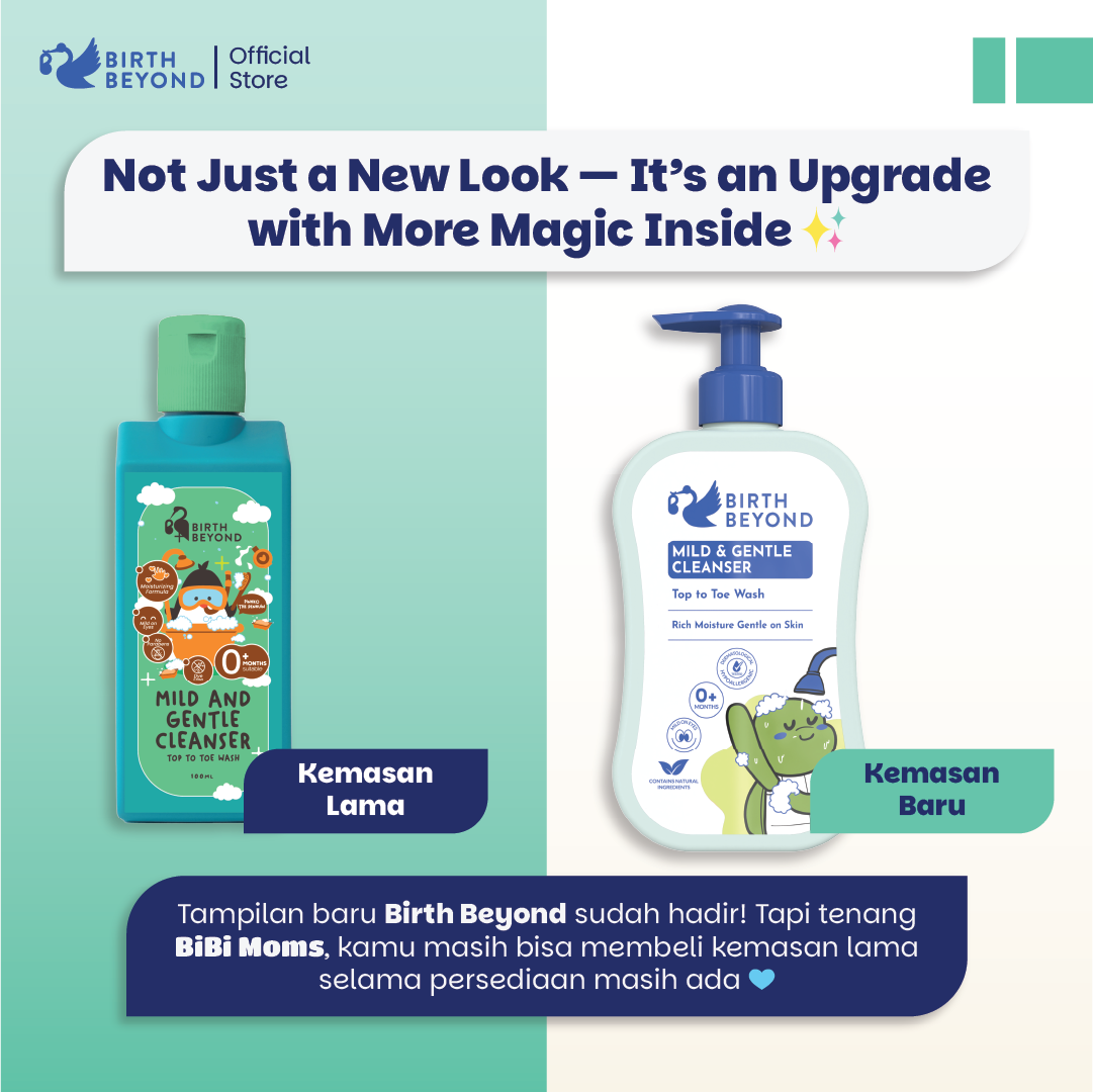 Birth Beyond Mild and Gentle Cleanser (Top To Toe Wash) 300ml - Sabun Mandi Rambut, Wajah dan Badan Baby Newborn Anak Kulit Kering Sensitif - Membersihkan Melembabkan Dengan Ceramide Capsules dari Korea, 9 Botanical Complex No SLS/SLES, Paraben, Alcohol