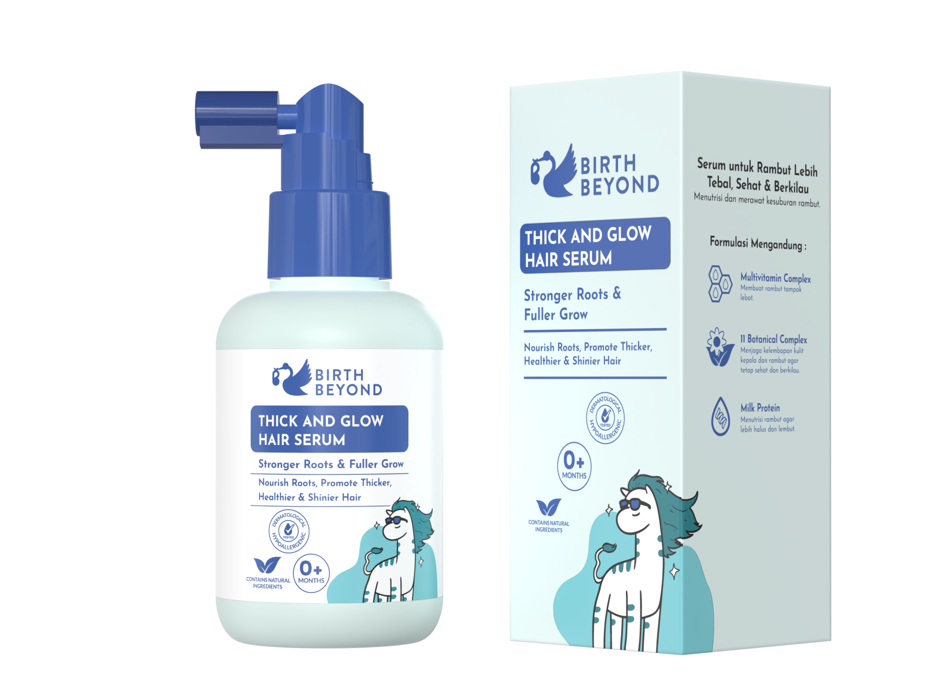 Birth Beyond Hair Serum 100ml - Serum Penumbuh Penyubur Rambut Baby Newborn Anak - Meratakan Pertumbuhan Rambut dengan Panax Ginseng, Multivitamin, Milk Protein dan 11 Botanical Complex