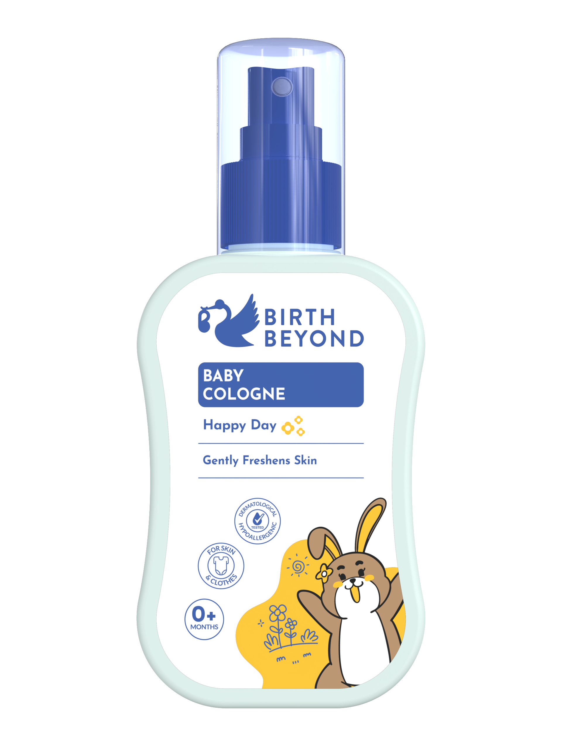[BUY 1 GET 1] Birth Beyond Cologne Happy Day 100ml - Cologne Parfume Bayi Anak dengan Penthanol B5, Chamomile Extract, 0% Alcohol, Non Toxic Formula, Non Paraben