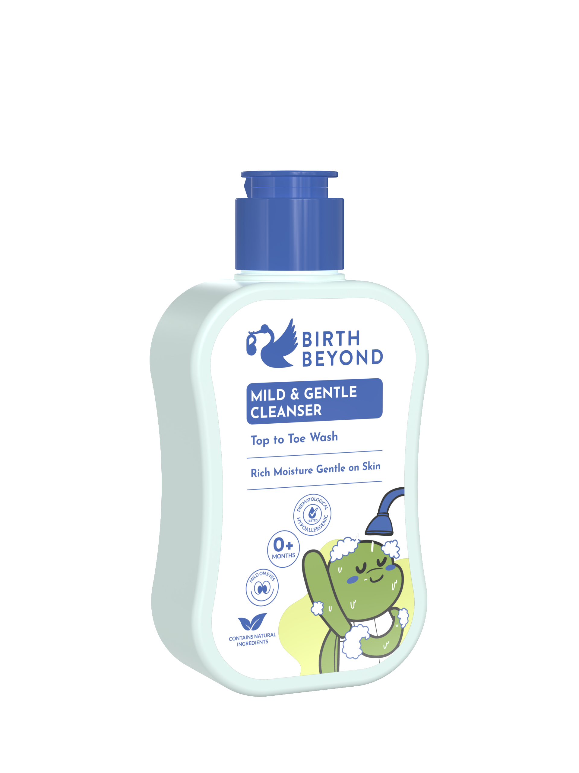 Birth Beyond - Mild Gentle Cleanser (Top To Toe Wash) 100ml | Sabun Mandi Rambut dan Badan Bayi Anak untuk Kulit Kering Sensitif | Dengan Ceramide Capsules dari Korea | Tanpa SLS/SLES, Paraben, Alcohol | Membersihkan dan Melembabkan kulit