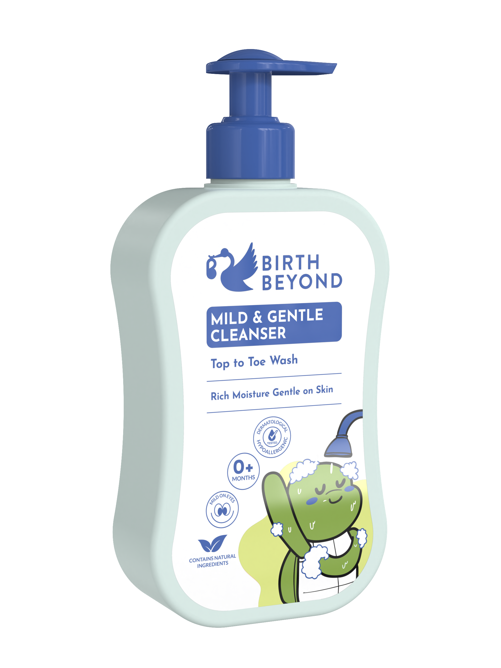 Birth Beyond Mild and Gentle Cleanser (Top To Toe Wash) 300ml - Sabun Mandi Rambut, Wajah dan Badan Baby Newborn Anak Kulit Kering Sensitif - Membersihkan Melembabkan Dengan Ceramide Capsules dari Korea, 9 Botanical Complex No SLS/SLES, Paraben, Alcohol