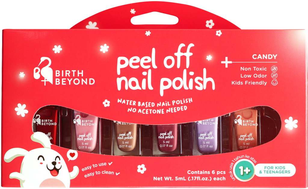 Peel Off Nail Polish Candy (dus, isi 6 botol @ 5ml)