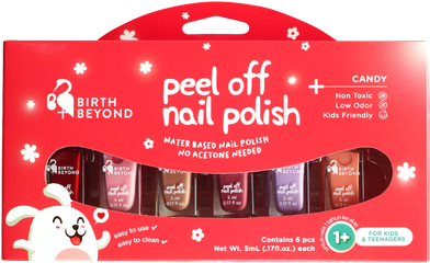 Peel Off Nail Polish Candy (dus, isi 6 botol @ 5ml)